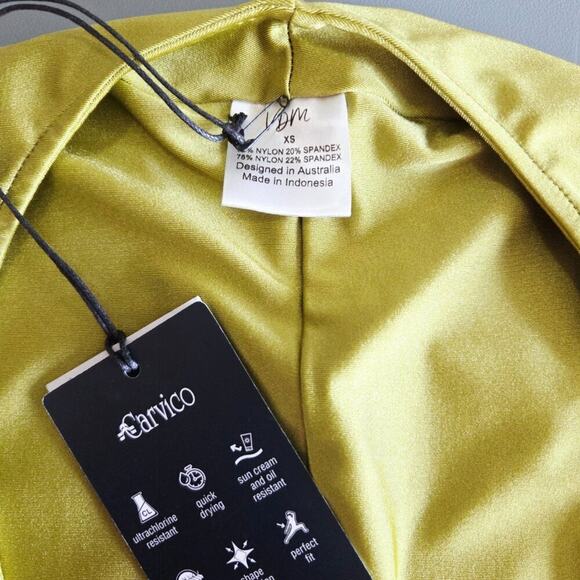 VDM 2 Piece Matching Set Green Metallic Knit Bolero Top & Mini Skirt Beach - Picture 6 of 8